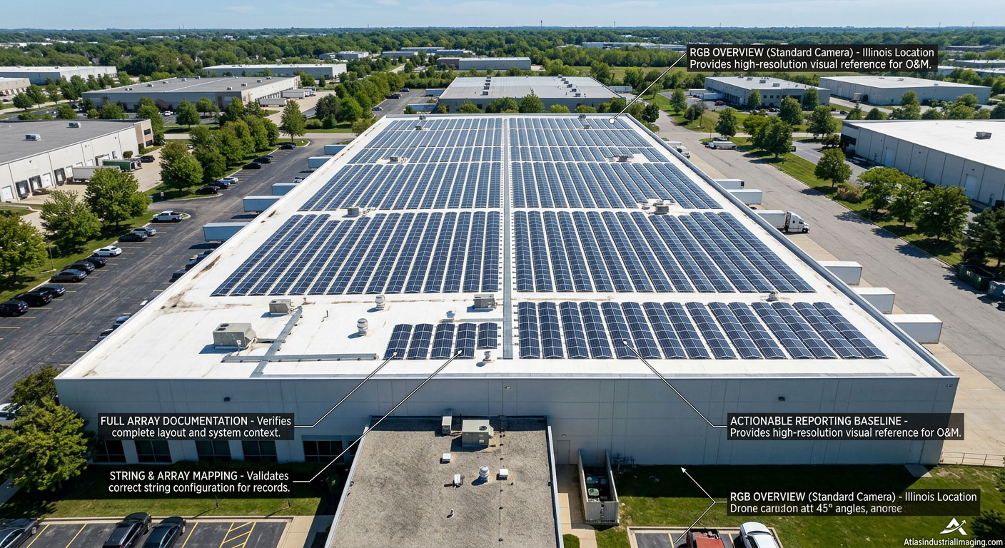 industrial drone inspection bloomington il manufacturing facility aerial overview
